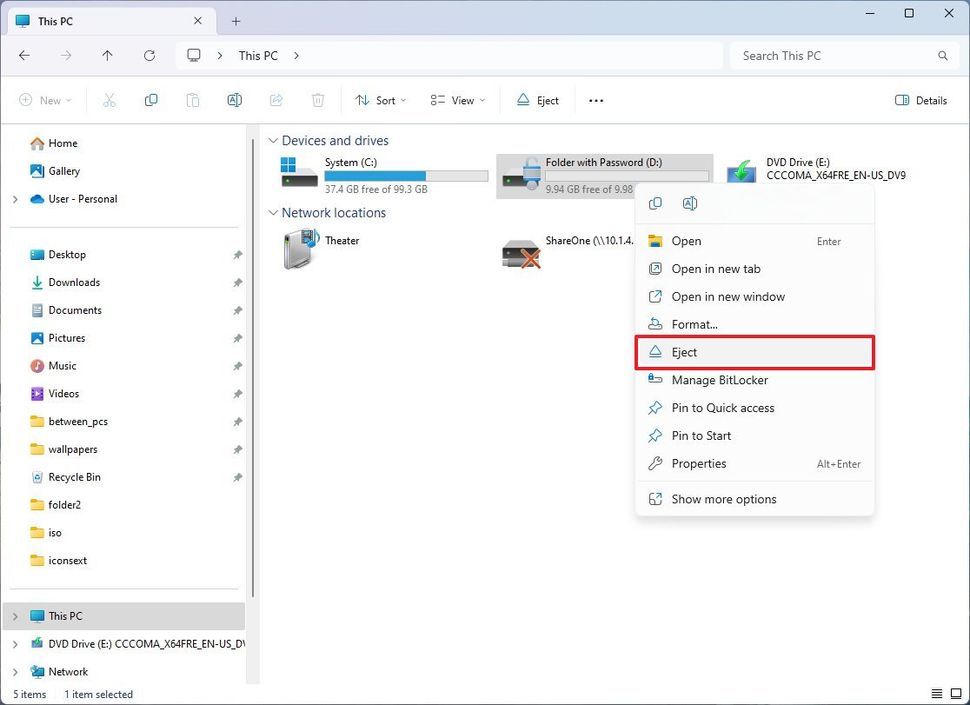 Windows 11 密码保护文件夹
