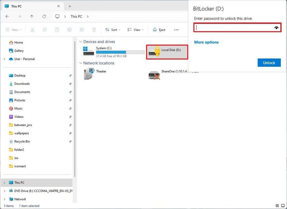 解锁 Windows 11 上受密码保护的文件夹