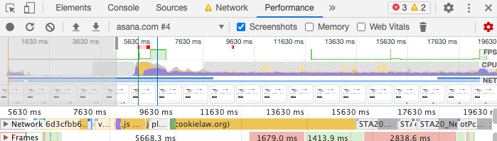 Fast CPU in DevTools Performance recording
